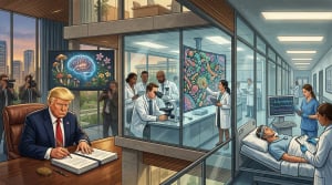 Trump psychedelics order, AACR microbiome data, insomnia trial.